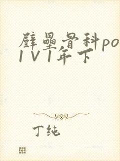 壁垒骨科pop1∨1年下