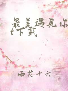 最美遇见你txt下载