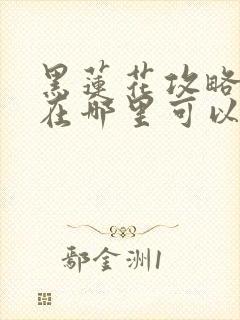 黑莲花攻略手册在哪里可以免费阅读