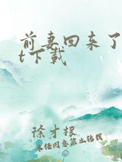 前妻回来了txt下载