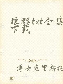 狼群txt全集下载