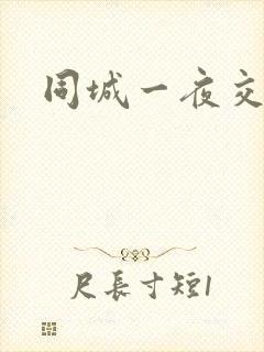 同城一夜交友