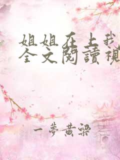 姐姐在上我在下全文阅读视频