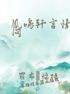 凤鸣轩言情小说网