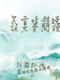 吴雪晴赵晓东小说免费阅读