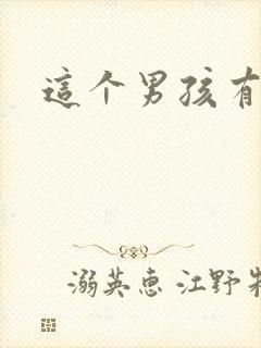 这个男孩有点野