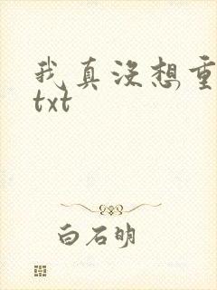 我真没想重生啊txt