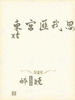 东宫匪我思存txt