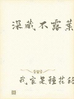 深藏不露叶秦弓