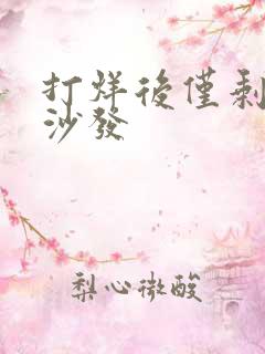 打烊后仅剩两人沙发