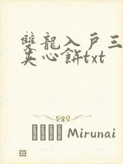 双龙入户三人行夹心饼txt