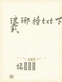 琅琊榜txt下载