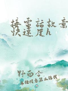 接电话故意做加快速度h