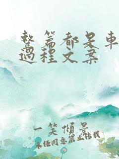 整篇都是车的肉过程文案