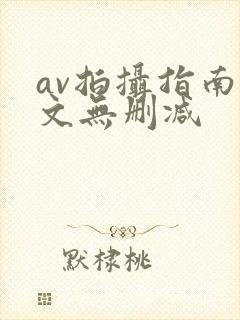 av拍摄指南全文无删减