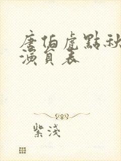 唐伯虎点秋香2演员表