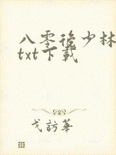 八零后少林方丈txt下载