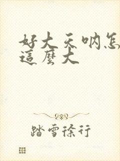 好大天呐怎么会这么大