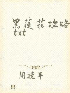 黑莲花攻略手册 txt