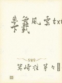 梦舞风云txt下载