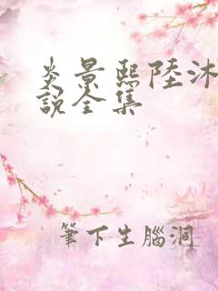 炎景熙陆沐擎小说全集