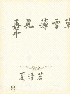 再见 薄雪草少年