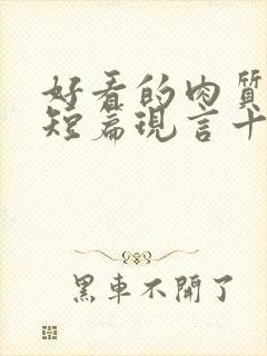 好看的肉质高的短篇现言十年书龄