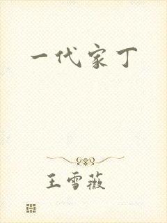 一代家丁