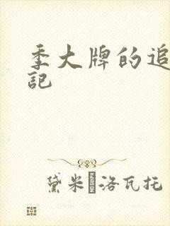 季大牌的追夫日记