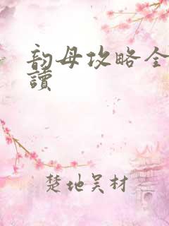 韵母攻略全文阅读