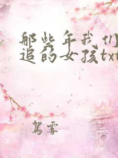 那些年我们一起追的女孩txt