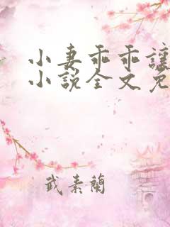 小妻乖乖让我宠小说全文免费阅读