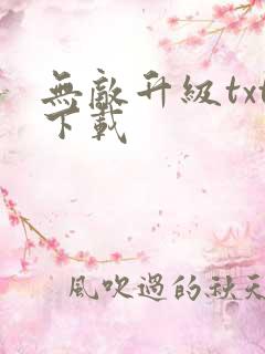 无敌升级txt下载