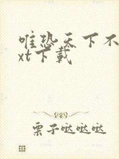 唯恐天下不乱txt下载