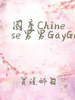 国产Chinese男男GayGayAPP