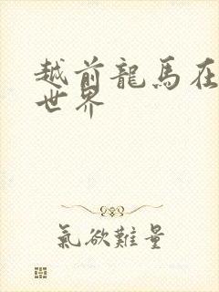 越前龙马在猎人世界