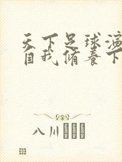 天下足球演员的自我修养下