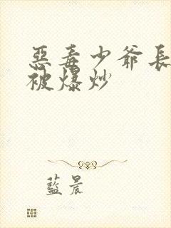 恶毒少爷长大后被爆炒