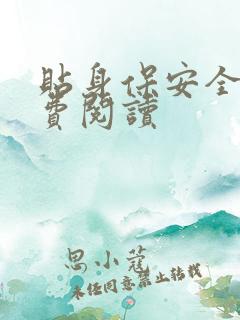 贴身保安全文免费阅读