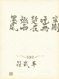 墨燃楚晚宁痴缠风雨夜无删减