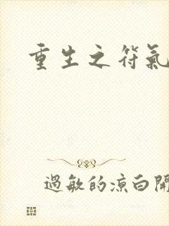 重生之符气冲天