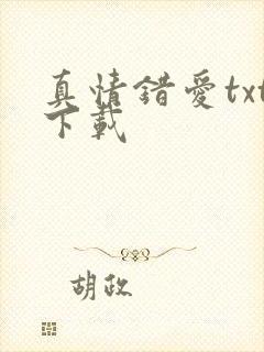 真情错爱txt下载