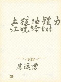上校他体力太好江晚吟txt