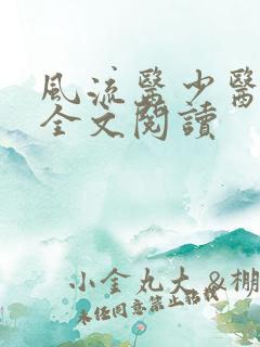 风流医少医免费全文阅读