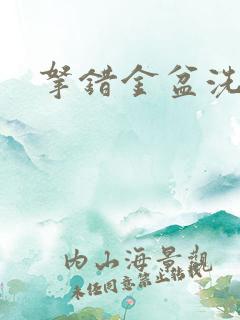 拿错金盆洗错手