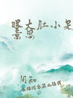 眼大肚小是什么意思