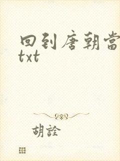 回到唐朝当皇帝txt