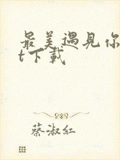 最美遇见你txt下载