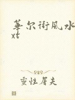 华尔街风水师txt