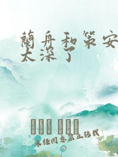 兰舟和策安肉 太深了